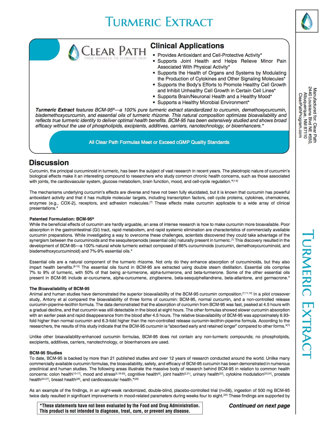 Clear Path Turmeric Extract